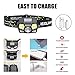 STURME Rechargeable Headlamp Flashlight 2 Pack 800 Lumens Bright LED Headlamp with Red Light and Motion Sensor 5 Modes Camping Hiking Running Headlamps for Adults Kids