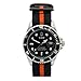 CIVO Heavy Duty G10 Zulu Military Watch Bands NATO Premium Ballistic Nylon Watch Strap 5 Black Rings with Stainless Steel Buckle 20mm 22mm 24mm (Black Pumpkin, 20mm)