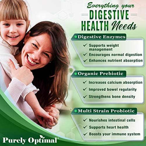 Purely Optimal Premium Digestive Enzymes Plus Prebiotics & Probiotics