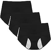 ETAOLINE Womens Period Underwear 4 Layers Leakproof Menstrual Panties Heavy Flow Postpartum Hipster Briefs