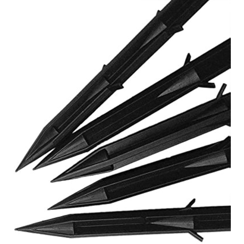 30 Pcs 8 Inch Plastic Garden Stakes Anchors Landscape Anchoring Spikes