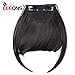 LEEONS Clip on Bangs Black Fringe Hair Extensions 6