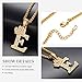 Richsteel Simulated Diamond Cubic Zirconia E Letter Pendant Necklace Men Women 18K Gold Plated Hip Hop Initial Name Jewelry