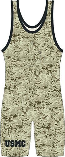 camo wrestling singlet
