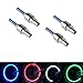 DeSS 4-Pack Blue Bike Bicycle Car Wheel Motorcycle Tire Valve Cap Neon Lamp LED Flash Light