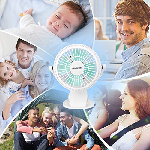 KEYNICE USB Desk Fan, 4 Inch Table Fans, Mini Clip on Fan, Portable