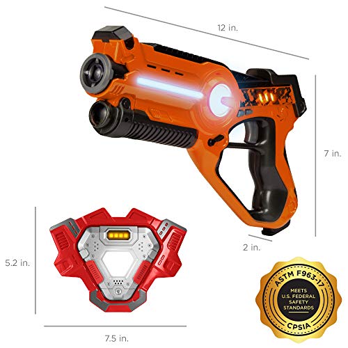 Best Choice Products Set Of 4 Infrared Laser Tag Set For Kids Adults W Synced Blasters Vests Multiplayer Mode Orange Green White Blue Pricepulse