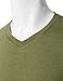 H2H Mens Easy to Wear V-Neck Casual Long Sleeve T-Shirts OliveGreen US L/Asia XL (KMTTL0374)
