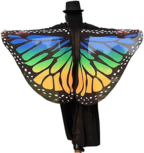 Christmas Party Soft Fabric Butterfly Wings Shawl Fairy Ladies Nymph Pixie Costume Accessory