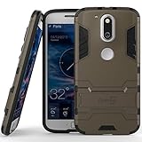 Moto G4 Case, Moto G4 Plus Case, Moto G (4th Gen.) case CoverON [Shadow Armor Series] Hard Slim Hybrid Kickstand Phone Cover for Motorola Moto G4 Plus Moto G4 Moto G (4th Gen.) - Gray