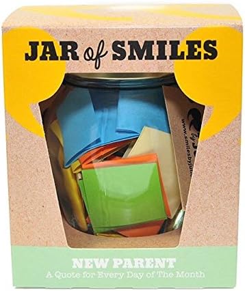 New Parent Quotations In a Jar. A Month of Funny, Loving Quotes in a Jar. Perfect Gift for New Mum and Dad and baby. Reflect on the ups and downs of parenthood. Premium Orcio Glass Jar With gift box.