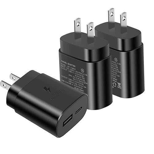 Type C Charger Fast Charging, 25W Dual Port USB-C Power Adapter