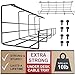 Under Desk Cable Tray - Super Sturdy Cable Organizer for Wire Management. Metal Wire Cable Tray for Office, Studio and Home (Black - Set of 2X 16'') primary