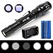 HeCloud 2 Pack Tactical Rechargeable T6 LED Flashlight Torch with 18650 Battery and Charger