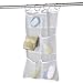 Maytex Quick Dry Mesh Pockets Fabric Bath/Shower Caddy Organizer with Pockets, White, 26 inches x 17 inches