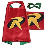 Superhero or Princess CAPE & MASK SET Kids Childrens Halloween Costume (Robin)