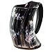 Norse Tradesman Original XL Viking Drinking Horn Mug - 100% Authentic Beer Horn Tankard With Hardwood Base & Burlap Gift Sack | The Original, High Polish, approx. 30 oz