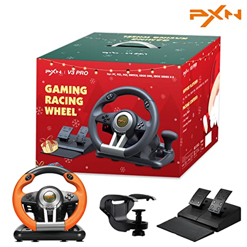 PXN V3III PS4 Racing Wheel 180° PC Steering Wheel and Dual Motors