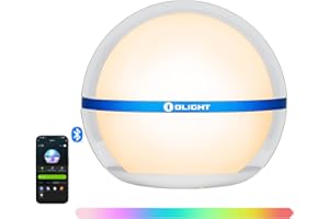 OLIGHT Sphere Smart Night Light, 75 lumens Stepless Dimming Table Lamp with Remotely APP Control, Magnetic Rechargeable RGB Ambient Lighting for Sleeping, Reading, and Relaxation