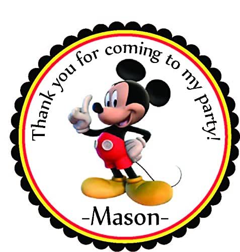 amazoncom mickey mouse custom personalized stickers birthday party