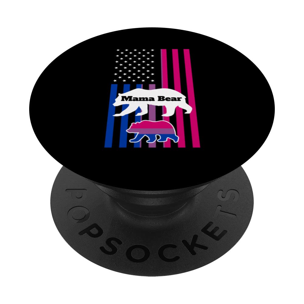 mama bear bisexual mother PopSockets Swappable PopGrip