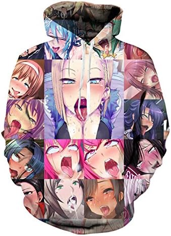 Hoodies Sweatshirt Autumn Winter Men's Long Sleeve Pullovers Hip Hop 3D Print Tracksuit (color02, XXX-Large)