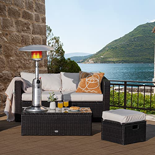 Tangkula Tabletop Propane Patio Heater, 11,000 BTU Portable Outdoor