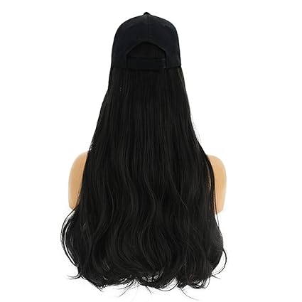 Yonsin Long Curls Wig Cap Long Hair Baseball Cap Ball Caps Casual