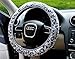 Universal Luxury Automotive Car Winter Ultra Soft Stretch-on Leopard Pattern Wool Plush Steering Wheel Cover Nice Protector, Xmas Gift (*Gray)