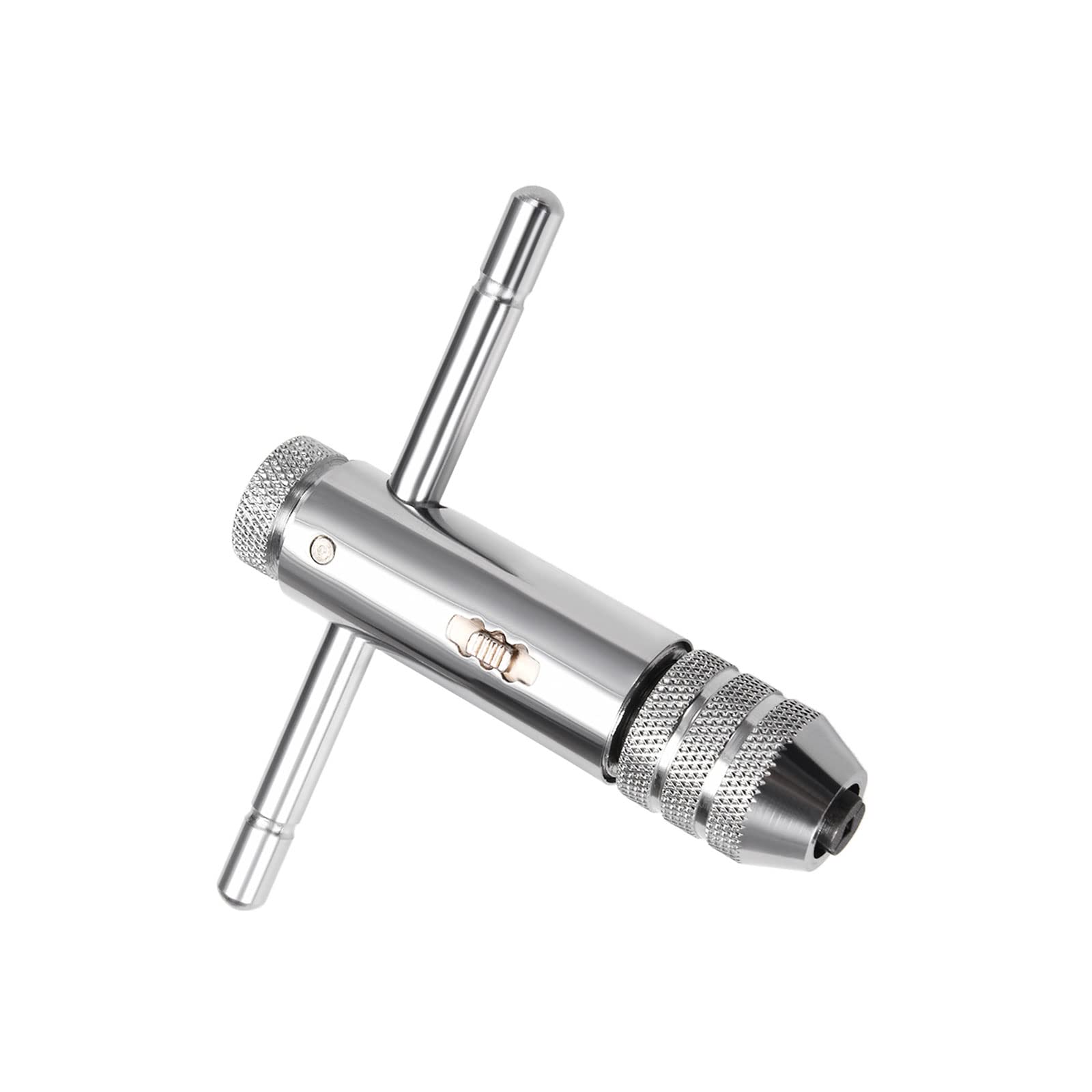 CoCud Tap Wrench Handle, Fit M3-M8 / 2mm-9mm Taps Size 85mm Body, Chrome Plated T-Handle Adjustable Wrench Reamer Tapping Hand Tool - (Applications: for Hand Tapping Operations)