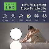 LightingWill 15.7in LED Flush Mount Ceiling Light 3800lm 5000K Black Round view 3