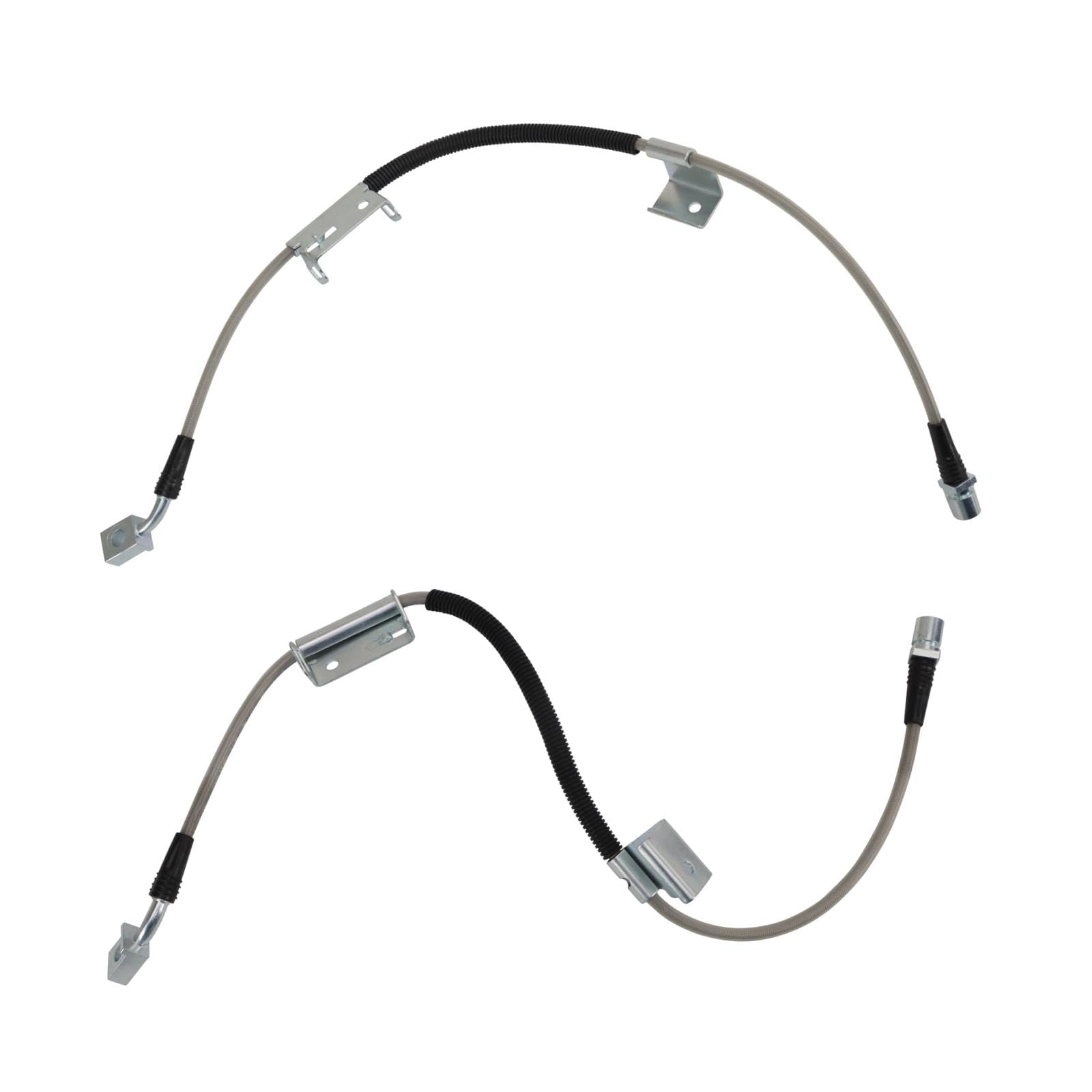 TRQ Front Brake Hose Set Compatible with 2003-2009 Chevrolet Express 1500 2003-2005 Express 2500 GMC Savana 1500 Savana 2500