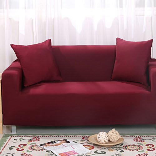 MAXWOW Stretch sofa cover For pets, Anti-slip Quilted 1-piece Polyester spandex all-inclusive Couch cover Living room -Wine red Chair