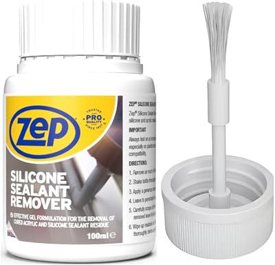 Zep Silicone Sealant Remover 100ml with Brush Cap for Bathroom Surfaces