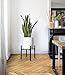 Mkono Mid Century Modern Tall Metal Indoor Plant Stand - Fits Up to 12 Inch Planter, Black