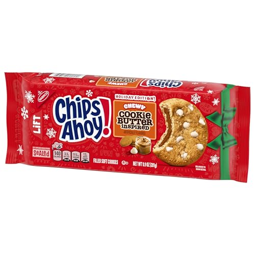 CHIPS AHOY! CHEWY COOKIE BUTTER-INSPIRED COOKIES, LIMITED EDITION HOLIDAY TREATS, 9.9 OZ