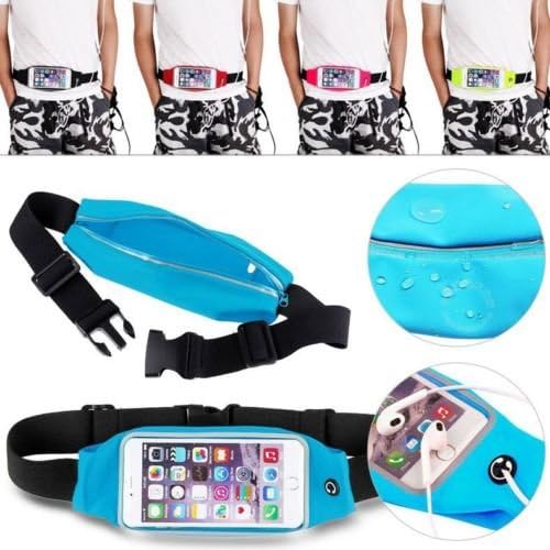 theoutlettablet Belt Bum Bag Sports Running – Running – sweat and Waterproof Reflective with Pocket for Transport Smartphone HTC Desire 626 Blue