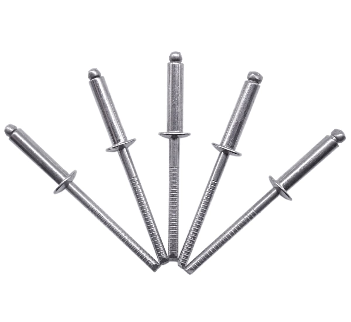 (Pack of 100 pcs) Stainless Steel Blind Rivets 4.0 x 16 mm, Dome Head, Pop Rivets, DIN 7337, A2 Rivet, Grooved Mandrel (100, 4.0 x 16 mm)