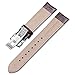 iStrap Calfskin Leather Watch Band Replacement Watch Strap Metal Deployant Color & Width (18mm,19mm, 20mm,21mm,22mm or 24mm)