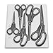KUONIIY Scissors Set of 5 Soft Comfort-Grip Handles Sharp Titanium Blades