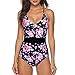 Traje De Baño Barato De UNA Pieza para Mujer Push-Up Bikini De Cintura Alta Traje De Espalda Cruzada Ropa De Playa Sexy Blackthumb 3