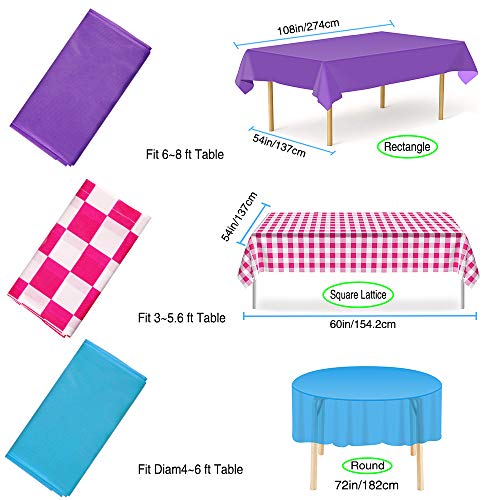 2 Etmury+Tablecloth+Disposable+Rectangle+Birthdays