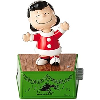 Peanuts Lucy Christmas Dance Party Figurine With Music and Motion Figurines