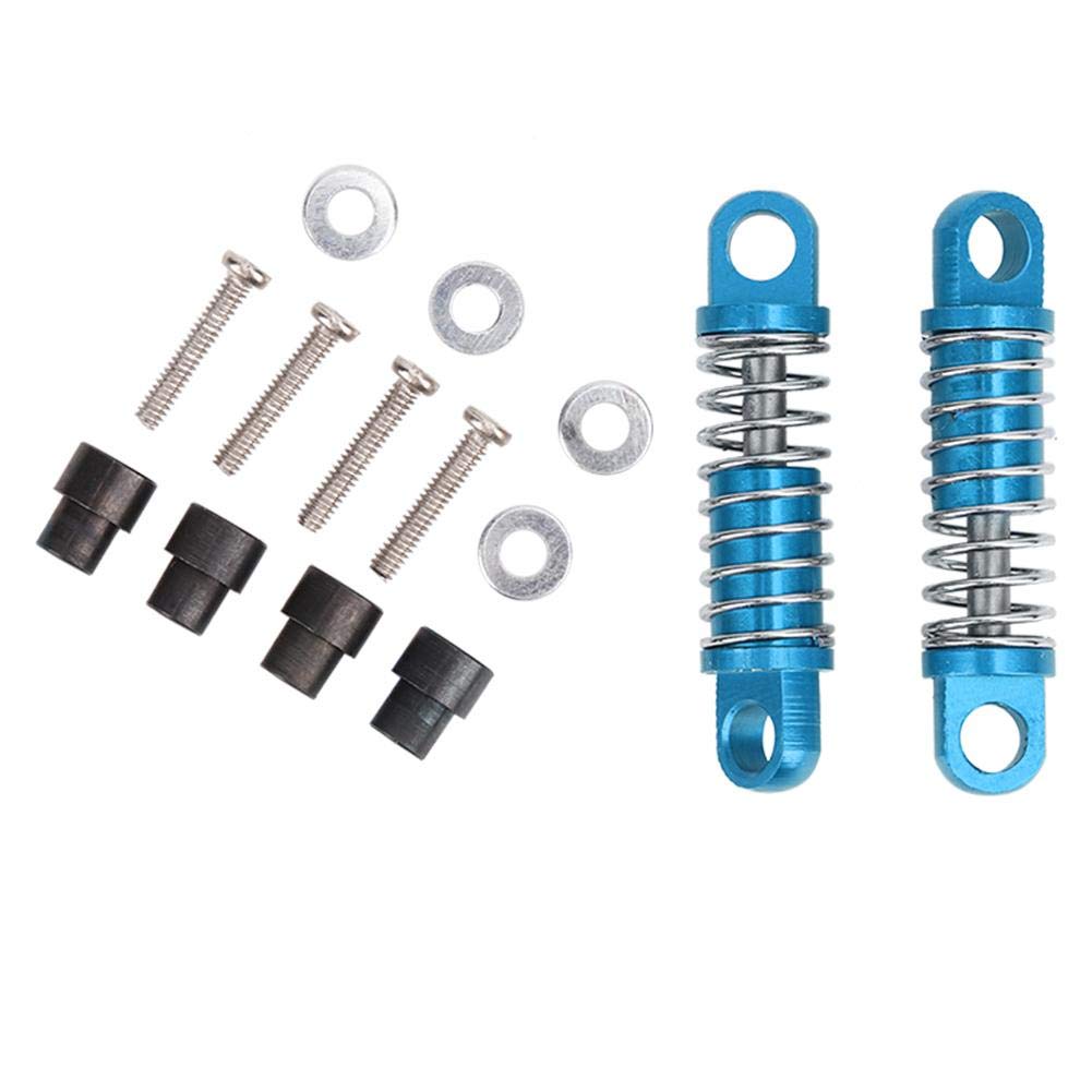 Dilwe RC Car Shocks Damper, 2PCS 1/28 Scale K989 Compatible, Upgradeable Suspension Components, Blue, Unisex, Children to Adults