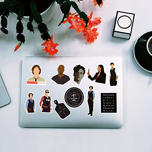 Criminal Minds Stickers, 50 Pcs Vinyls Waterproof Sticker of Water Bottle Hydroflasks Laptop Luggage Skateboard Decal Bicycle Snowboard Refrigerator for TV Show Fans