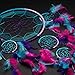 Dream Catcher ~ Handmade Traditional Aqua Blue, Pink & Purple 8.5