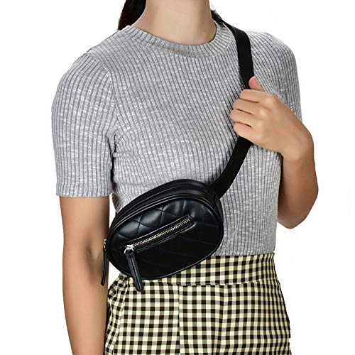 Glitzall Waist Bags with Adjustable Strap Fanny Packs for Women PU Leather Belt Bag Fanny Pack Crossbody Bag