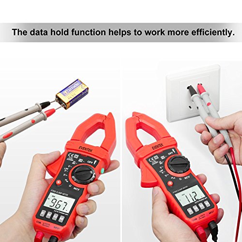 Digital Clamp Meter, Eventek ET820 Multimeter Auto Range Multi Tester