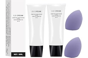 DSKMED Perebella Cc Cream Skin Tone Adjusting, Skin Tone Adjusting CC Cream SPF 43, Cc Cream Color Correcting Spf 43, Colour Correcting Self Adjusting for Mature Skin(2pcs Ivory Color) (Cream)