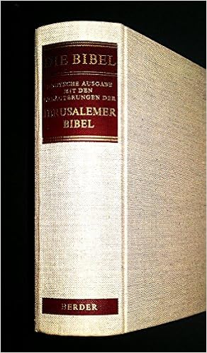 Die Bibel Die Heilige Schrift Des Alten Und Neuen Bundes Deutsche Ausgabe Mit Den Erlauterungen Der Jerusalemer Bibel Amazon De Diego Arenhoevel Alfons Deissler Anton Vogtle Bucher